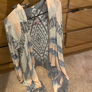 Shawl type cardigan
